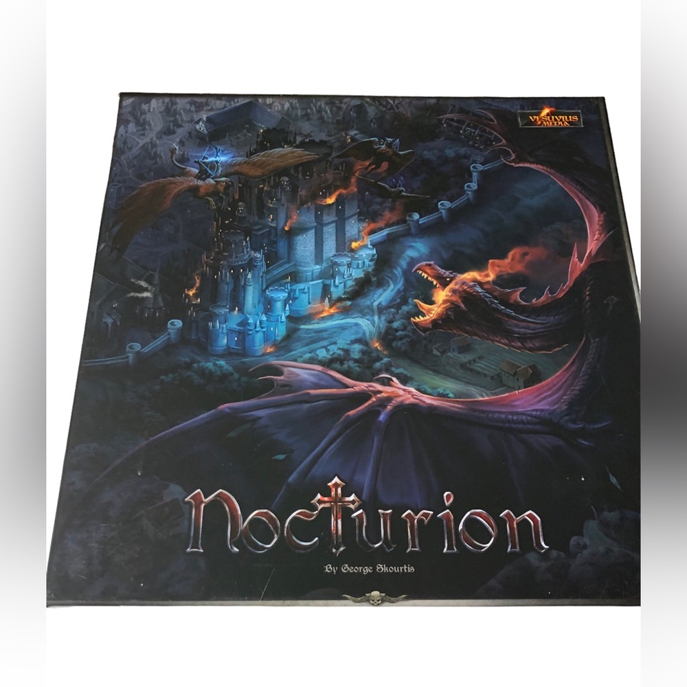 Nocturion  Kickstarter Edition Table Top Game With  Metal Coins & Pieces Rare